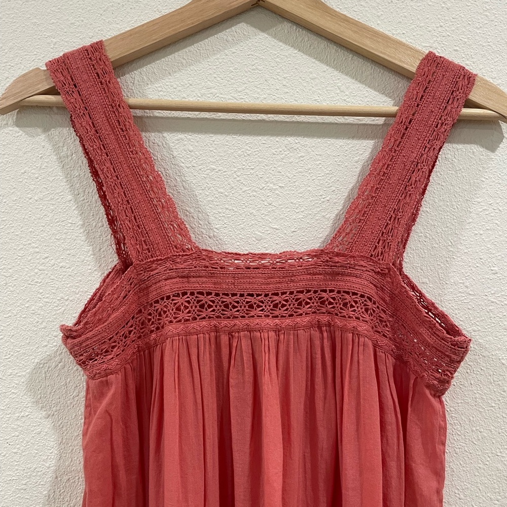 DOEN Coral Pink Cotton Nightgown Dress Size XS - Picture 13 of 15